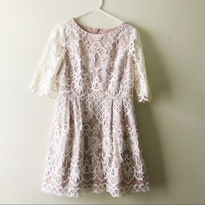 Eliza J Laced Midi Dress